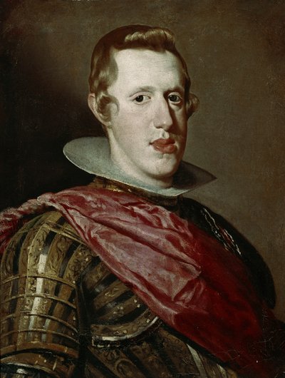 Retrato de Filippo IV de Espanha com armadura, c.1625-1628 (óleo sobre tela) de Diego Rodriguez de Silva y Velazquez