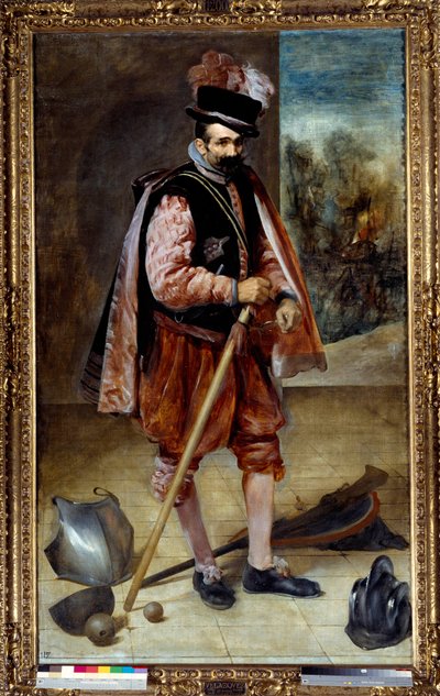 Retrato de um bobo conhecido como Don Juan da Áustria. Pintura de Diego Rodriguez de Silva y Velasquez (1599-1660) de Diego Velázquez