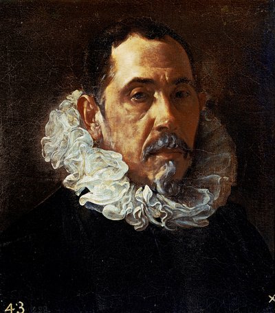Retrato de homem (Francisco Pacheco?), C.1620 (óleo sobre tela) de Diego Rodriguez de Silva y Velazquez