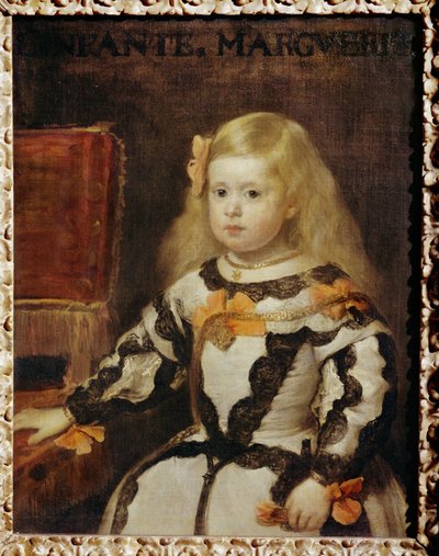 Retrato da Infanta Margarita Teresa, filha de Felipe IV, Rei de Espanha ... de Diego Rodriguez de Silva y Velazquez