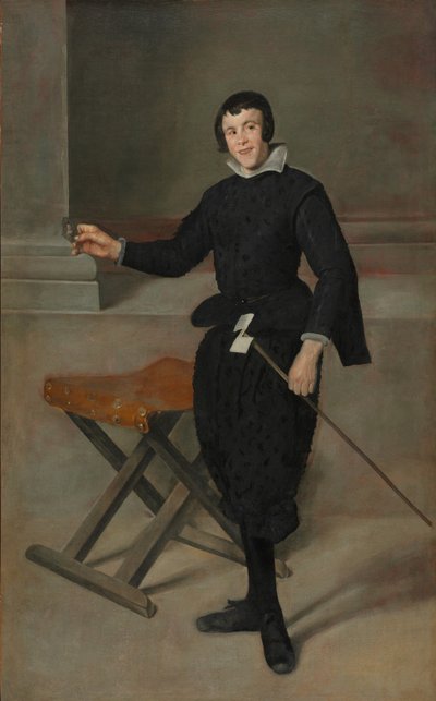 Retrato do bobo da corte Calabazas, c.1631-1632 de Diego Velázquez