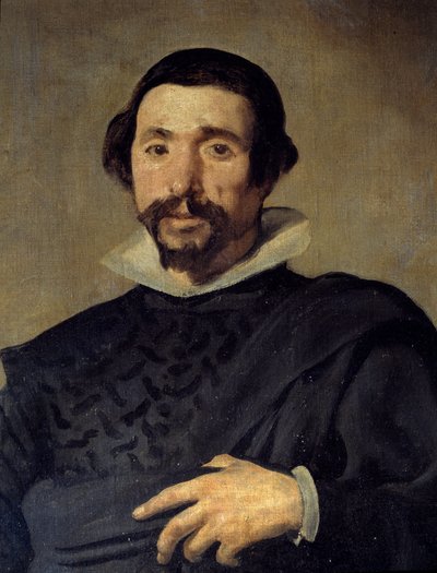 Retrato do Bobo de Pablo de Valladolid. Detalhe. Pintura de Diego Rodriguez de Silva y Velasquez (1599-1660), cerca de 1636-1637. Óleo sobre tela. Dim: 2,09 X 1,23m. Madrid, Musee Du Prado de Diego Velázquez