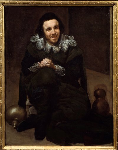 Retrato do bobo Don Juan Calabacillas. Pintura de Diego Rodriguez de Silva y Velasquez (1599-1660). de Diego Velázquez