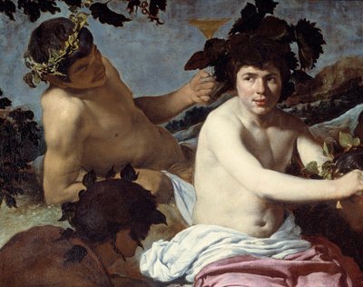 O triunfo de Bacchus ou "Os bêbados" Detalhe. Pintura de Diego Rodriguez de Silva y Velasquez (1599-1660) cerca de 1639-1642. Dim. 1,65x2,25 m Madrid, Museu do Prado de Diego Velázquez