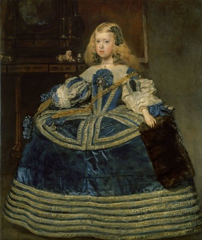 Infanta Margarita Teresa em um vestido azul de Diego Velázquez