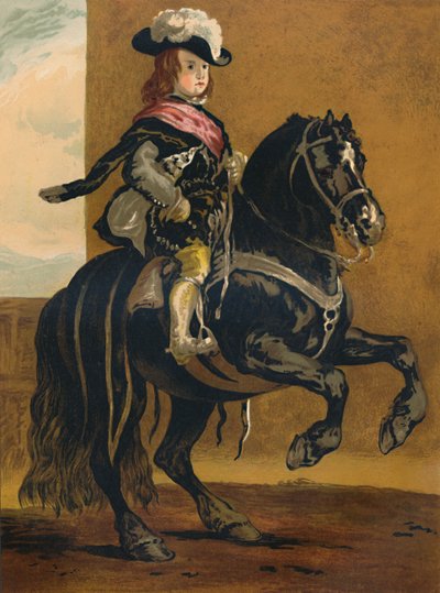 Um aluno de La Haute Ecole - Don Balthazar, Infante da Espanha, c1640, c1879. de Diego Velázquez
