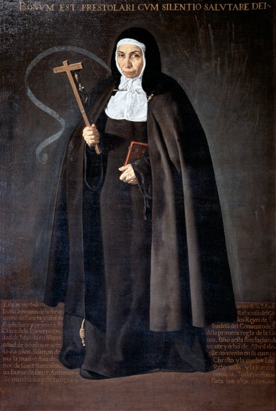 Abadessa Jerónima de la Fuente, 1620. de Diego Velázquez