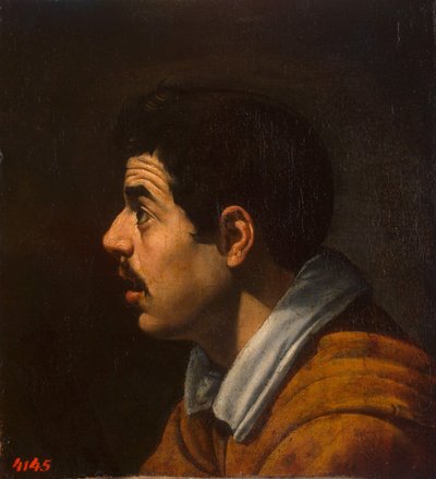 Cabeça de um homem de perfil, c. 1616-1617 de Diego Velázquez