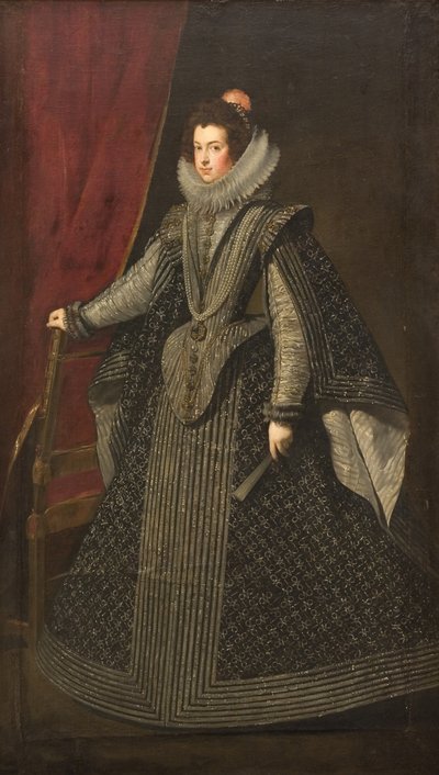 Retrato de Elisabeth da França 1602-1644, rainha consorte da Espanha, década de 1630. de Diego Velázquez