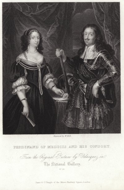 Retrato de Ferdinand de Medicis e sua consorte de Diego Velázquez