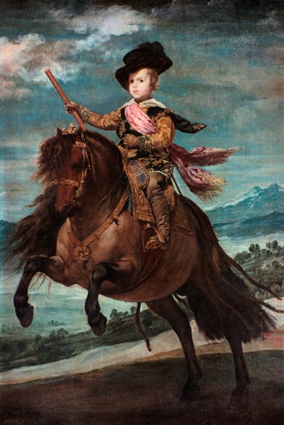 Príncipe Baltasar Carlos a cavalo, 1635-36. de Diego Velázquez