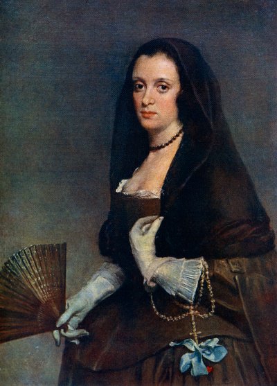 A Dama com um Leque, c1630-1650, 1912. de Diego Velázquez