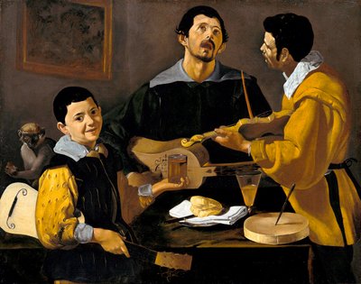 Os três músicos, ca 1616 de Diego Velázquez
