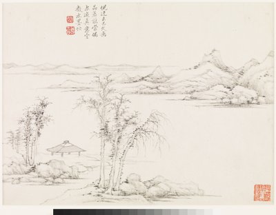 Paisagens segundo Mestres do passado de Ding Huang