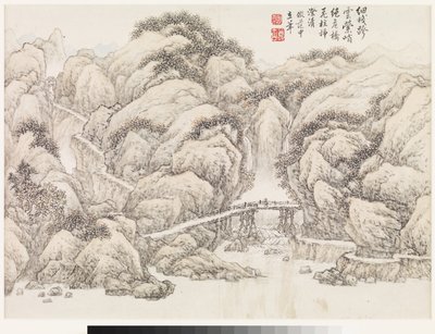 Paisagens segundo Mestres do passado de Ding Huang