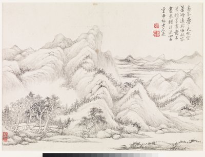 Paisagens segundo Mestres do passado de Ding Huang