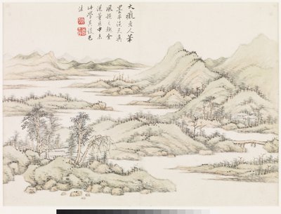 Paisagens segundo Mestres do passado de Ding Huang