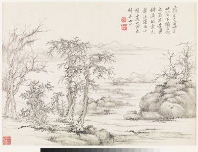 Paisagens segundo Mestres do passado de Ding Huang