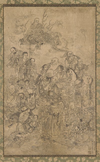 A Group of Luohan de Ding Yunpeng