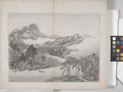 Álbum de Pinturas Paisagísticas (tinta sobre papel) de Ding Yunpeng