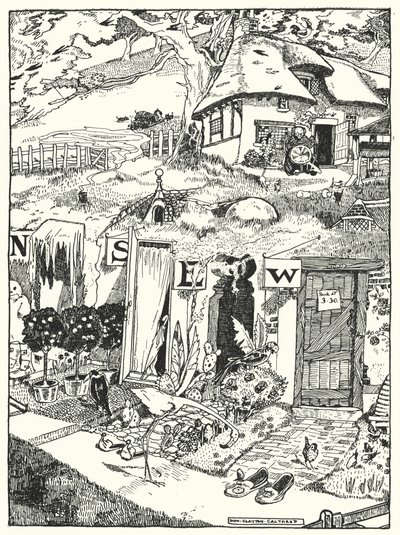 As Casas dos Quatro Ventos (gravura) de Dion Clayton Calthrop