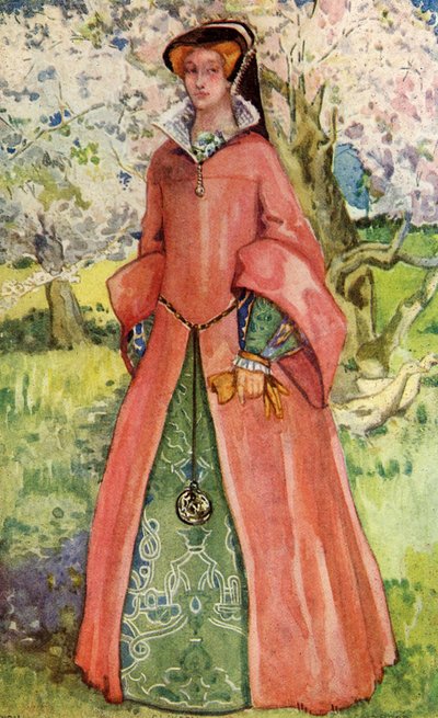 Fato de mulher no reinado de Maria I (1553-1558) de Dion Clayton Calthrop