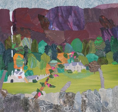 Fúcsia em Carsaig (colagem) de Dione Verulam