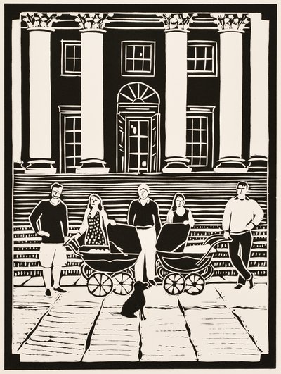 Meses do ano: agosto, 2012 (linóleo) de Dione Verulam