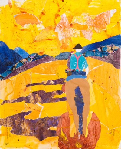 Restos do dia, Pirinéus, 2016 (colagem) de Dione Verulam