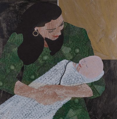 Siegmund  Sieglinde, Ciclo dos Anéis de Wagner, 2024 (colagem) de Dione Verulam