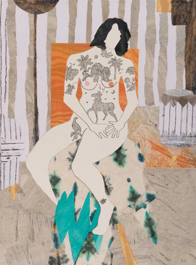 As tatuagens estão na moda, nuas (colagem) de Dione Verulam