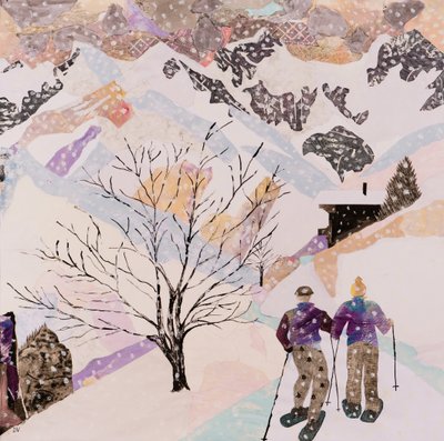 Caminhando para o almoço, 2015 (colagem) de Dione Verulam