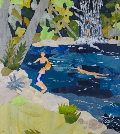 Nadadores Selvagens, Brasil, 2024 (colagem) de Dione Verulam