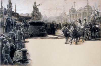 Alegoria da Exposição Universal celebrada em Barcelona em 1888, Ilustração de Dionis Baixeras y Verdaguer (1862-1943) de Dionisio Baixeras Verdaguer