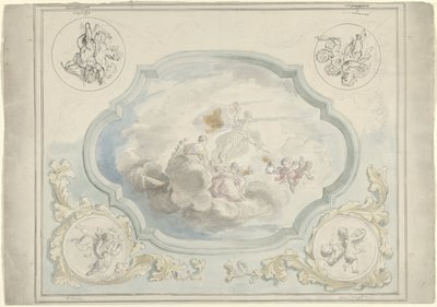 Projeto para pintura de teto com Charitas e Pax de Dionys van Nijmegen