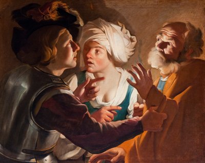 A Negação de São Pedro (óleo sobre tela) de Dirck Baburen van