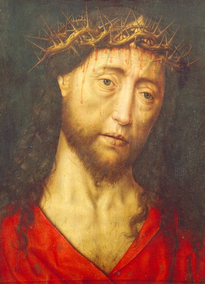 Cabeça de Cristo coroada com espinhos, por Dieric Bouts Elder (cerca de 1415-1475) de Dirck Bouts