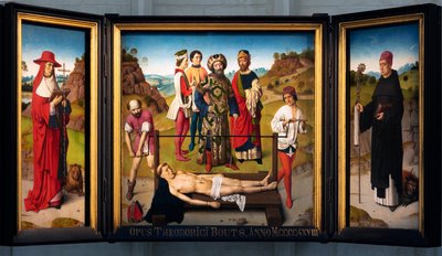 Igreja Paroquial (Igreja Paroquial de São Pedro). quadro. Dirk Bouts. O martírio de São Erasmo. cerca de 1460-1464. de Dirck Bouts