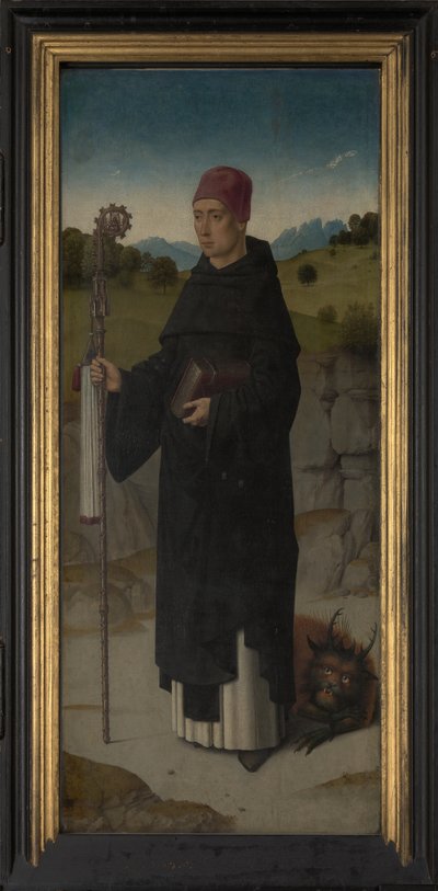 São Bernardo, painel da esquerda do Tríptico de São Erasmus, c.1460 (óleo sobre painel) de Dirck Bouts