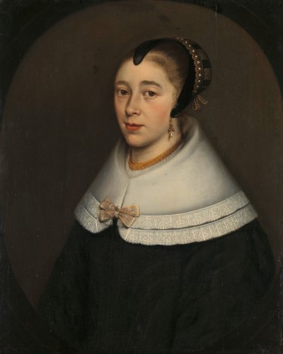 Retrato de uma mulher, pensado para ser Catharina Kettingh (1626/27-73), esposa de Bartholomeus Vermuyden de Dirck Craey