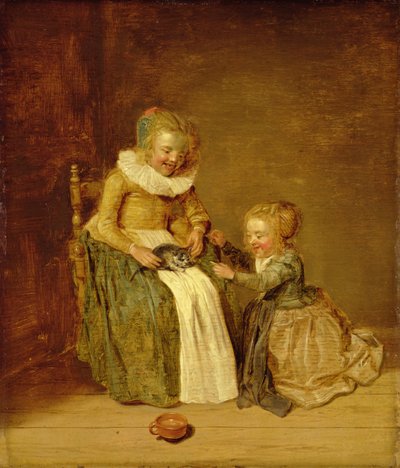 Filhos com um gato, 1631 de Dirck Hals