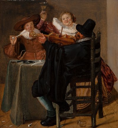 Companhia alegre com violinista de Dirck Hals