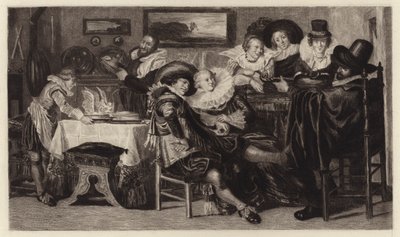 A Refeição (gravação) de Dirck Hals