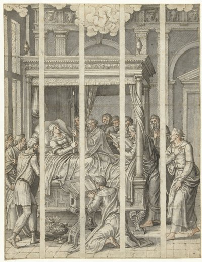 Morte da Virgem Maria de Dirck Pietersz. Crabeth