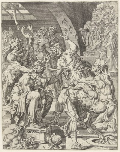 O escárnio de Cristo
A queda e a redenção da humanidade através da vida e da paixão de Cristo (título da série) de Dirck Volckertsz. Coornhert (attributed to)