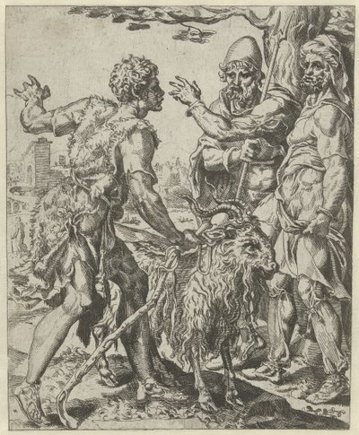 Chira em busca da prostituta
História de Judá e Tamar (título da série) de Dirck Volckertsz. Coornhert (attributed to)