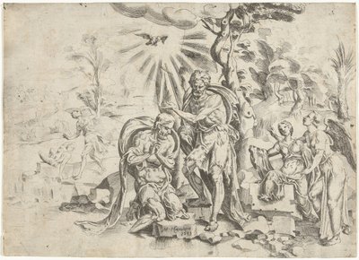 Baptismo de Cristo de Dirck Volckertsz. Coornhert (attributed to)