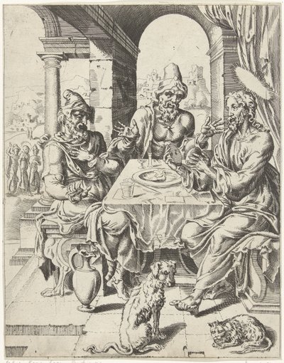 Refeição em Emaús
A queda e a redenção da humanidade através da vida e da paixão de Cristo (título da série) de Dirck Volckertsz. Coornhert (attributed to)