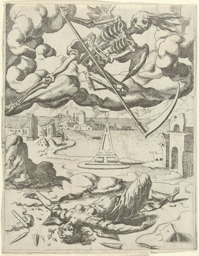 A morte vence a fé Triunfos de Petrarca (título da série) de Dirck Volckertsz. Coornhert (possibly)