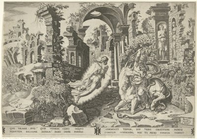 Bileam (Balaam) e o anjo de Dirck Volckertsz. Coornhert